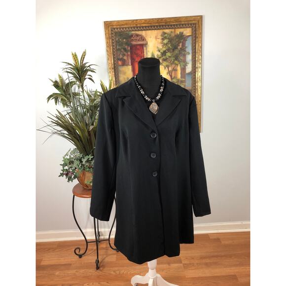 Monroe & Main Women Size 16 Longline Black Blazers and Duster Coat - Picture 1 of 8